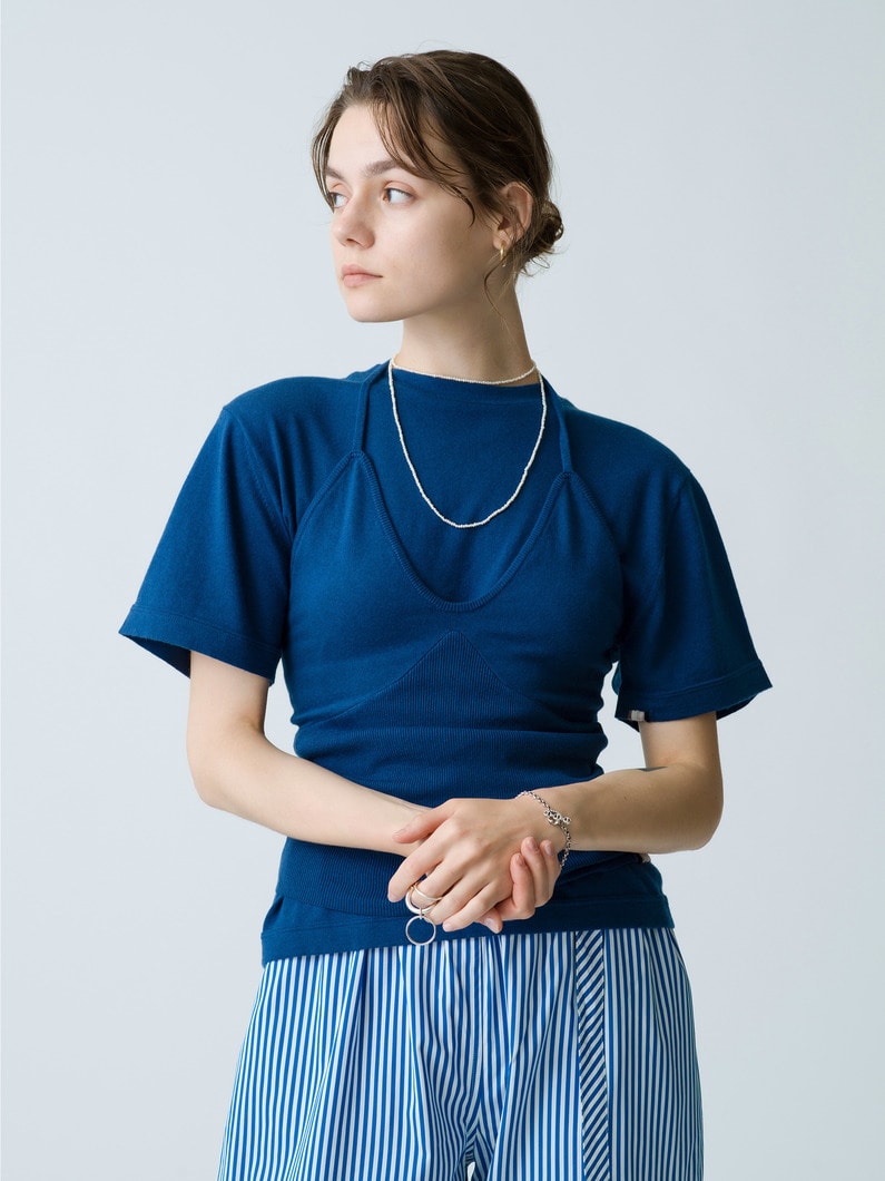 Cuba Cotton Cashmere Tee 詳細画像 navy 2