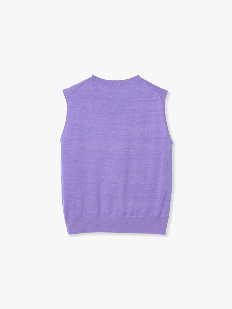 Light Silk Cotton Knit Top 詳細画像 purple 1