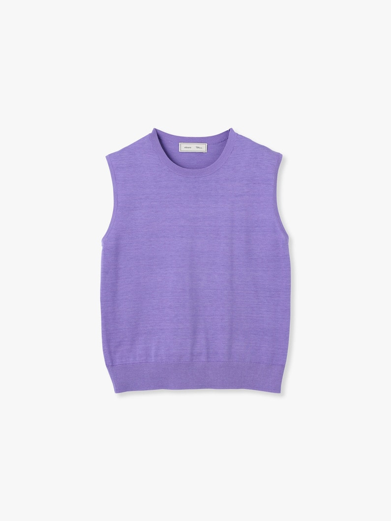 Light Silk Cotton Knit Top 詳細画像 purple 4