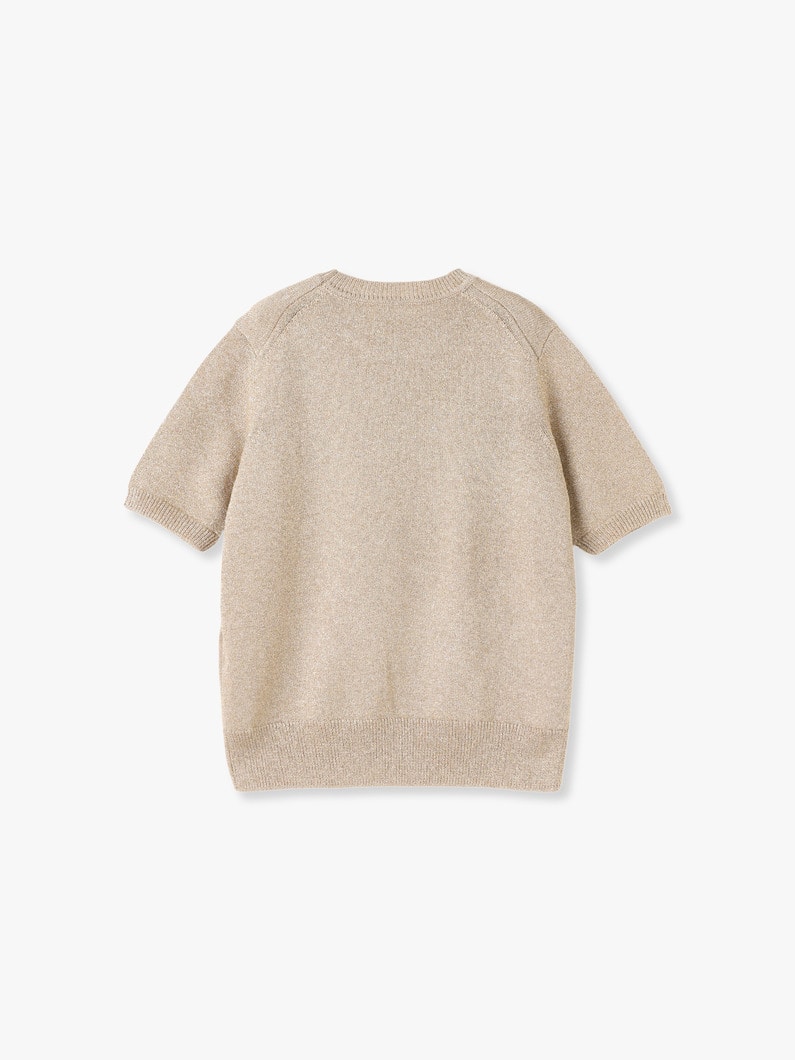 Lame Mix Tweed Knit Top 詳細画像 gold 1