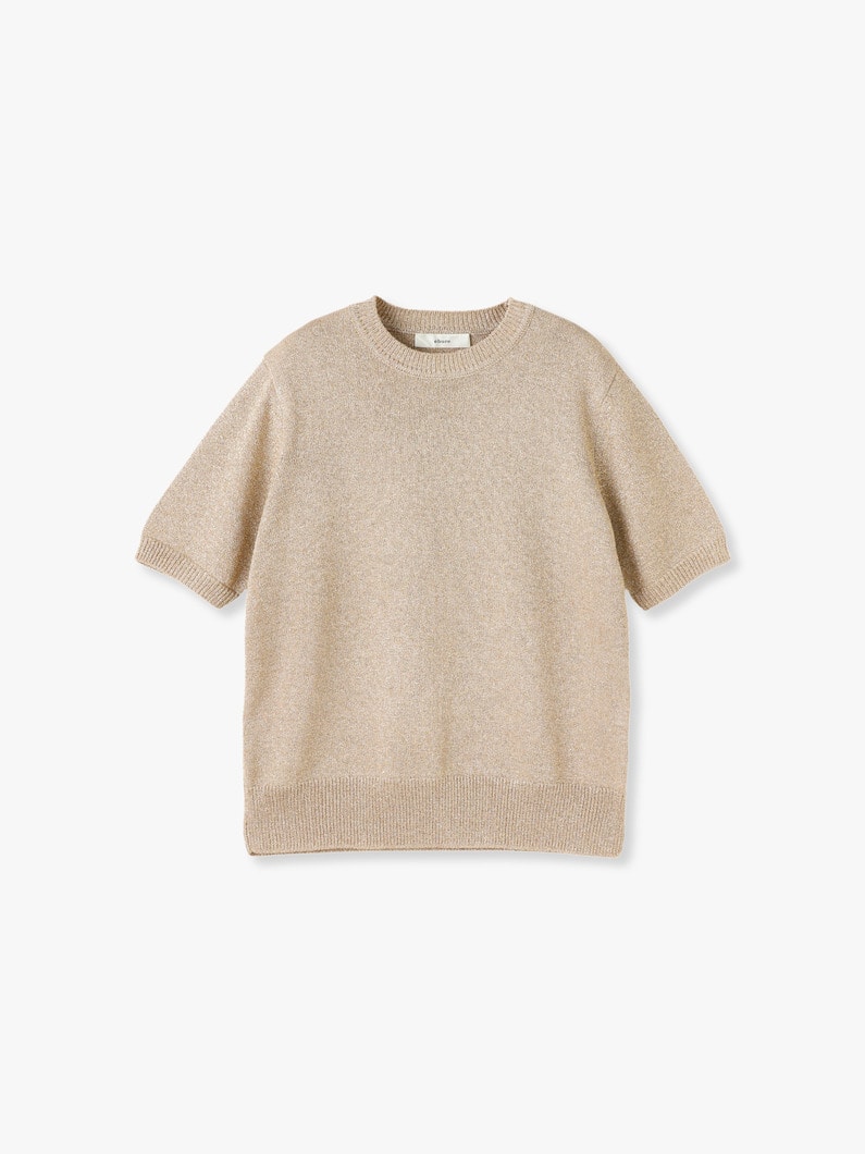 Lame Mix Tweed Knit Top 詳細画像 gold