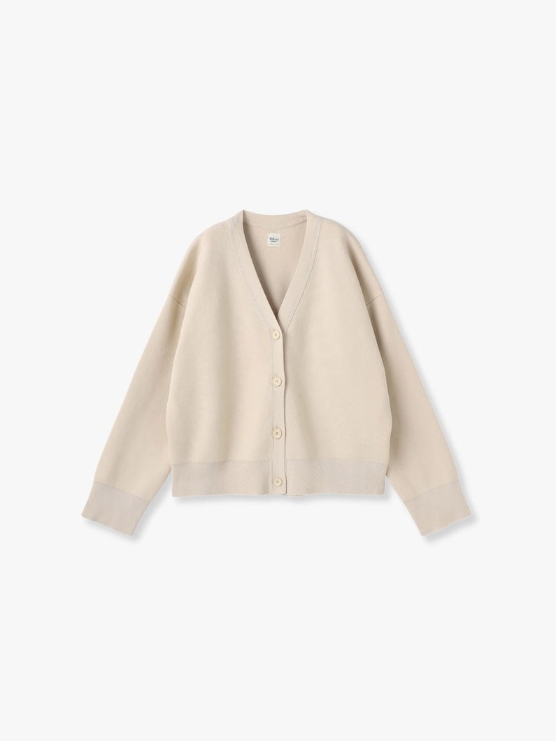 Cotton Smooth V Neck Cardigan | カーディガン 詳細画像 ivory 3