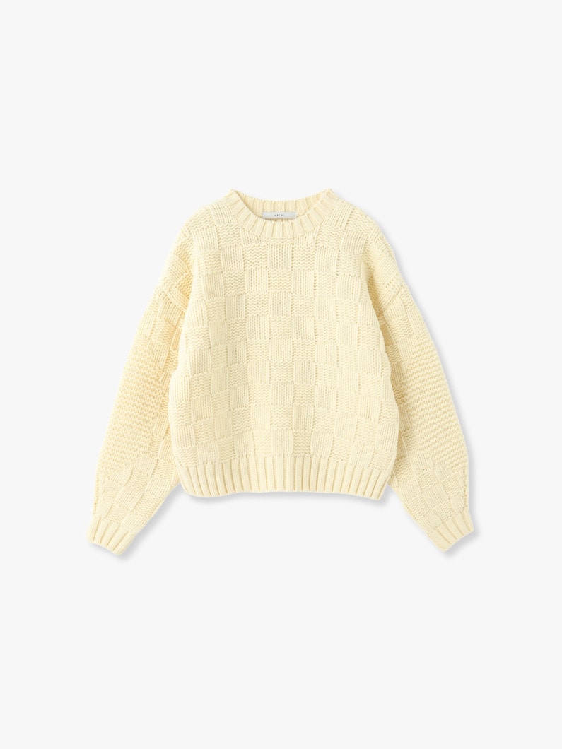 Block Knit Pullover | ニット 詳細画像 ivory 1