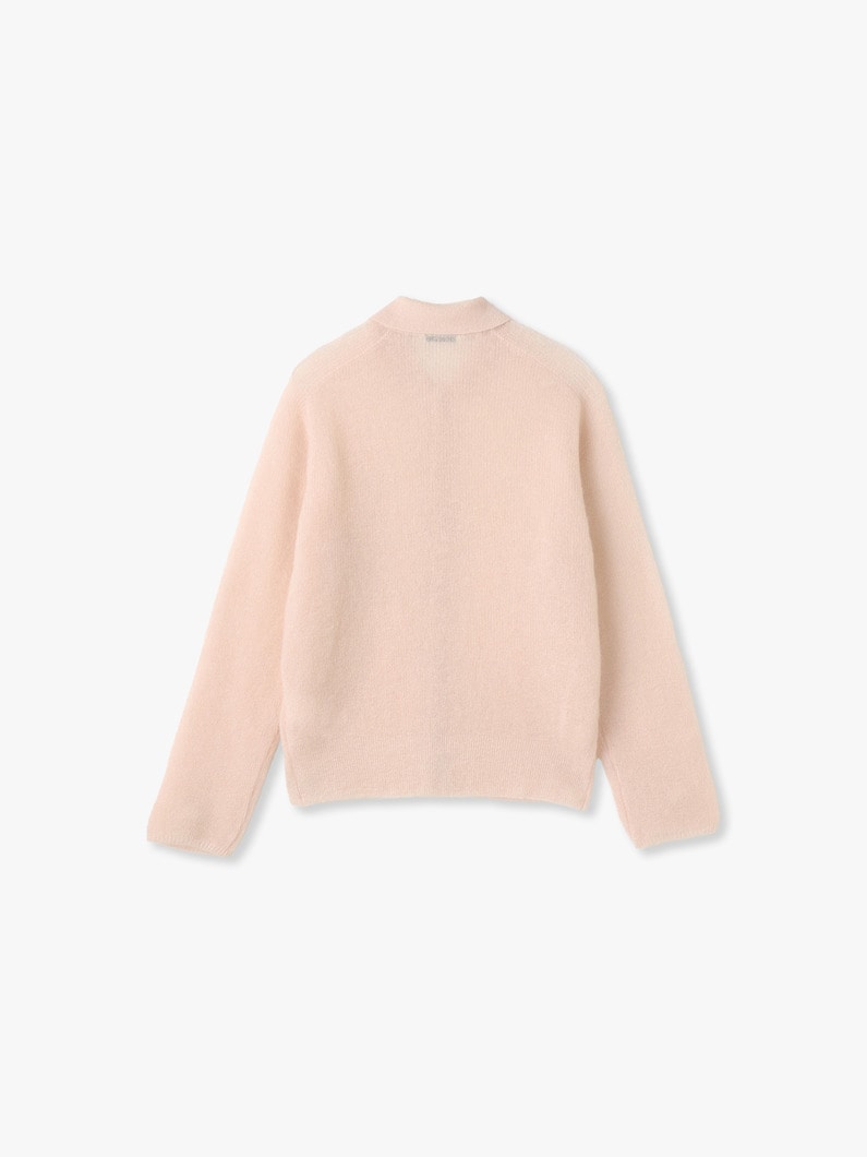 Super Kid Mohair Polo Cardigan 詳細画像 pink 1