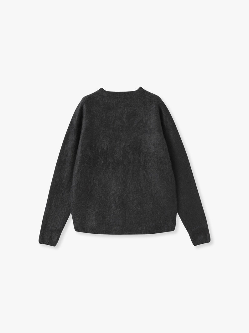 Royal Cashmere Fur Crew Neck Knit Pullover 詳細画像 charcoal gray 1