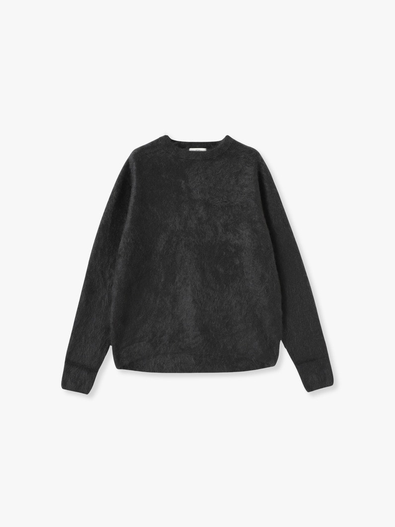 Royal Cashmere Fur Crew Neck Knit Pullover 詳細画像 charcoal gray 1