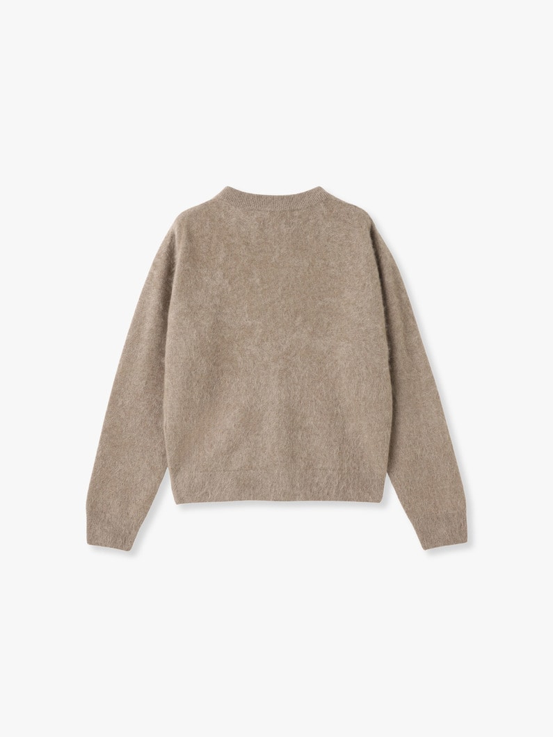 Royal Cashmere Fur Crew Neck Cardigan 詳細画像 beige 1