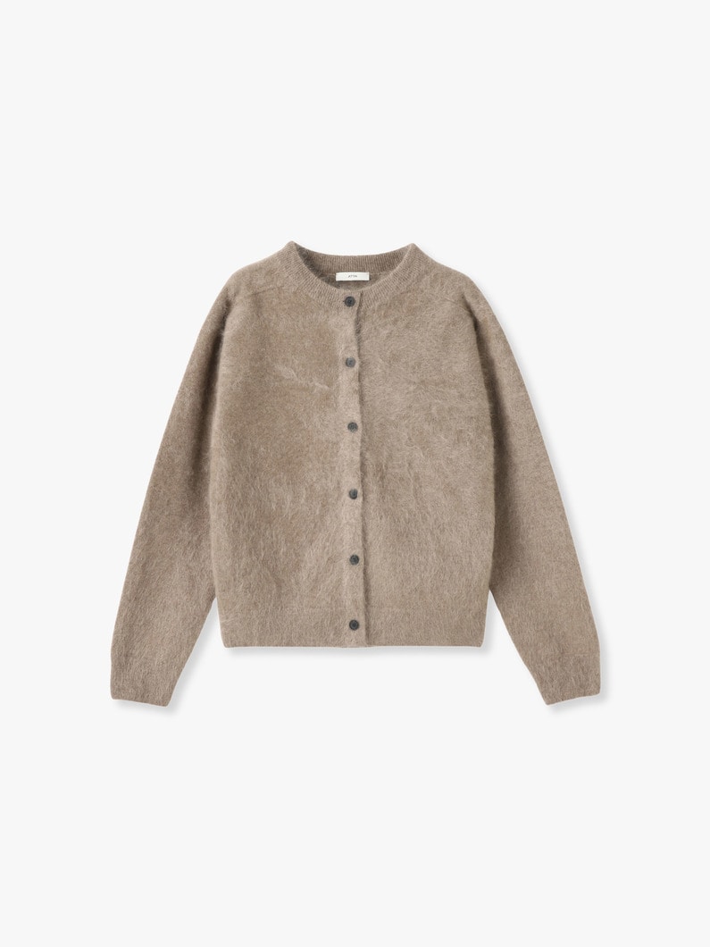 Royal Cashmere Fur Crew Neck Cardigan 詳細画像 beige 1