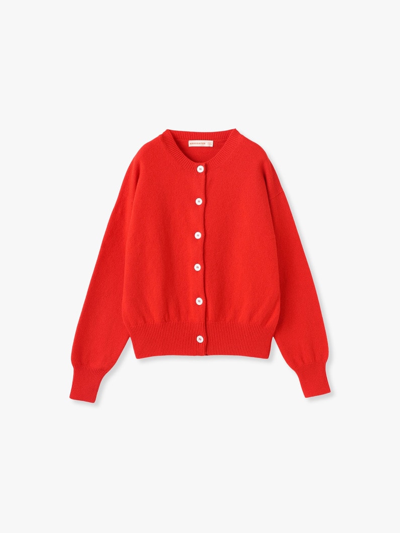 Ada Crew Neck Cardigan | カーディガン 詳細画像 red 5