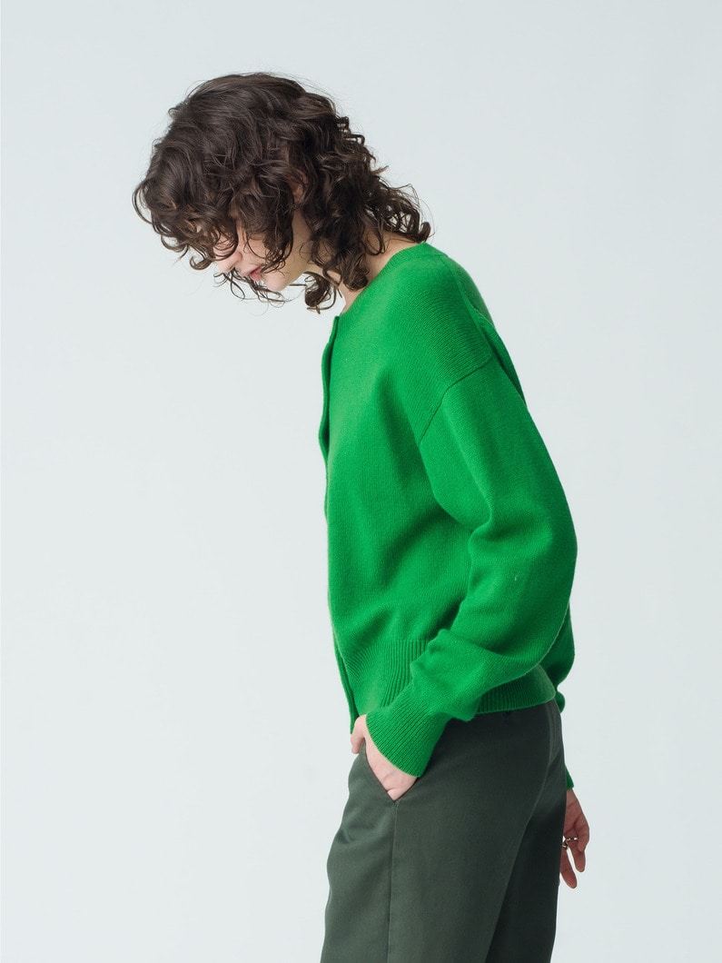 Ada Crew Neck Cardigan | カーディガン 詳細画像 green 2