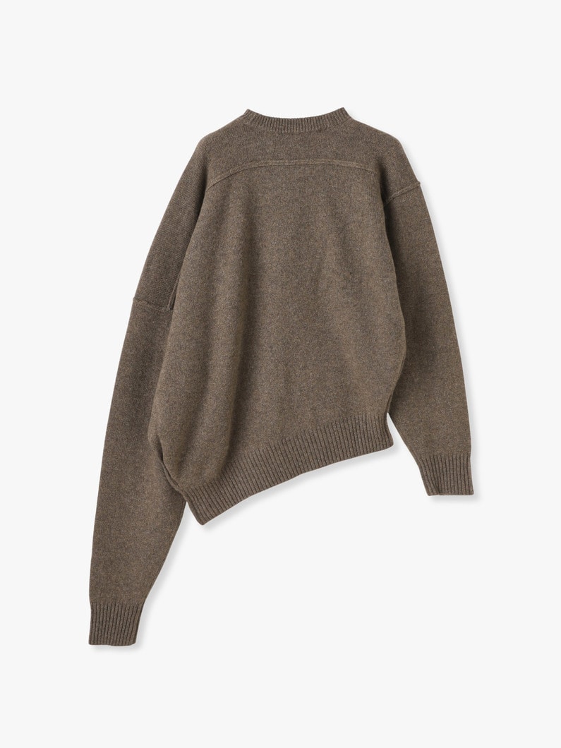 Cashmere Asymmetry Knit Pullover 詳細画像 greige 1