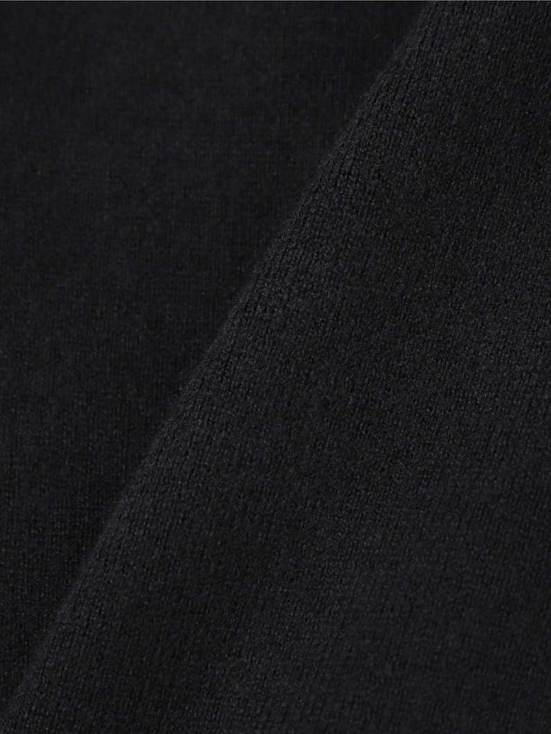 Cotton Cashmere Boat Neck Knit Pullover | ニット 詳細画像 black 4