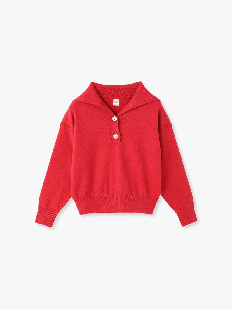 Henly Neck Knit Pullover | ニット 詳細画像 red 3