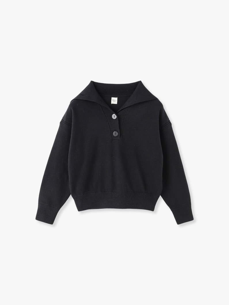 Henly Neck Knit Pullover | ニット 詳細画像 black