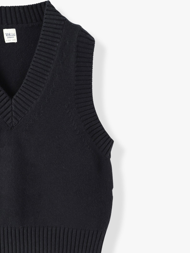 V Neck Knit Vest | ベスト 詳細画像 black 2