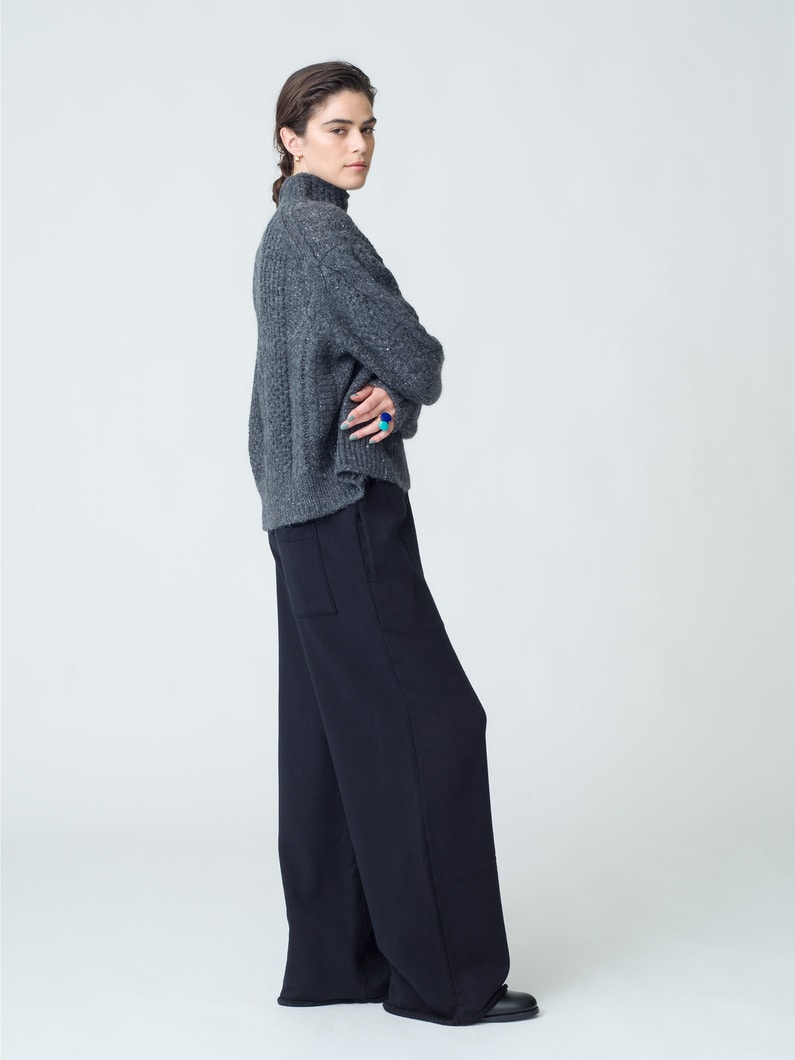 Sequins Alpaca Lilian Knit Pullover (charcoal gray/blue) | ニット 詳細画像 charcoal gray 3