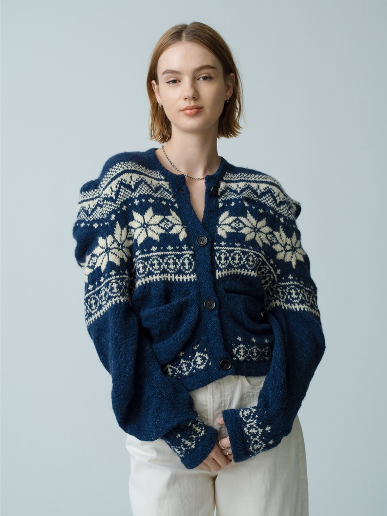 15th Anniversary Nordic Cashmere Knit Cardigan 詳細画像 navy 1