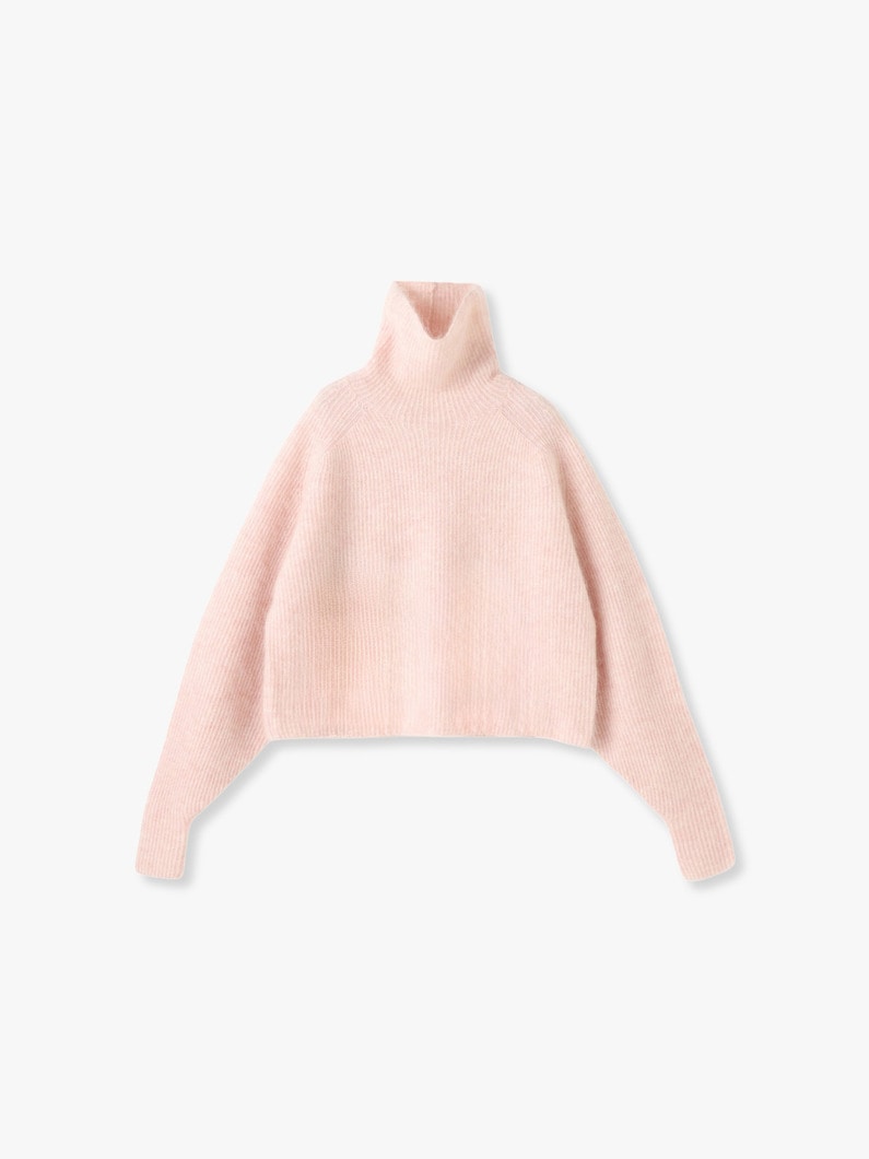 Mohair High Neck Knit Pullover 詳細画像 light pink