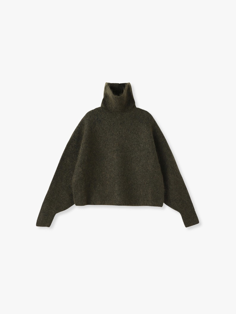 Mohair High Neck Knit Pullover 詳細画像 olive