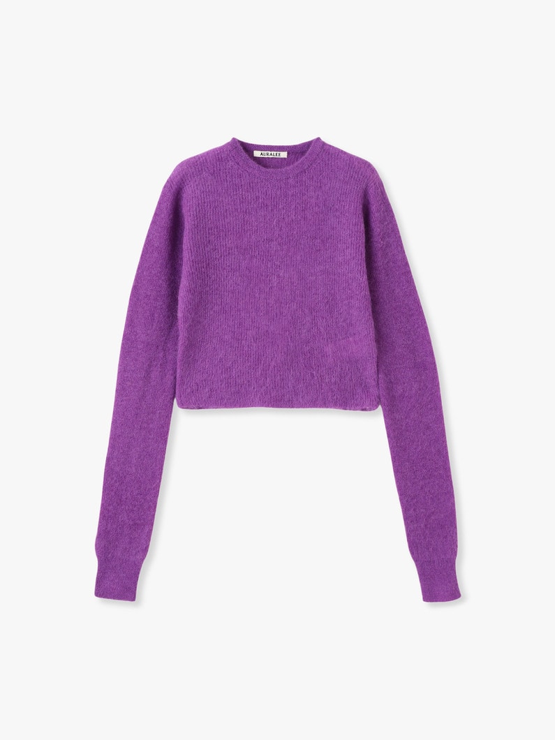 Baby Suri Alpaca Sheer Knit Pullover 詳細画像 purple 1