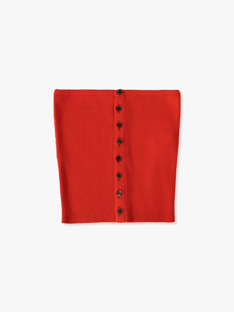 Super Fine Wool High Gauge Rib Knit Tube Top 詳細画像 red 1