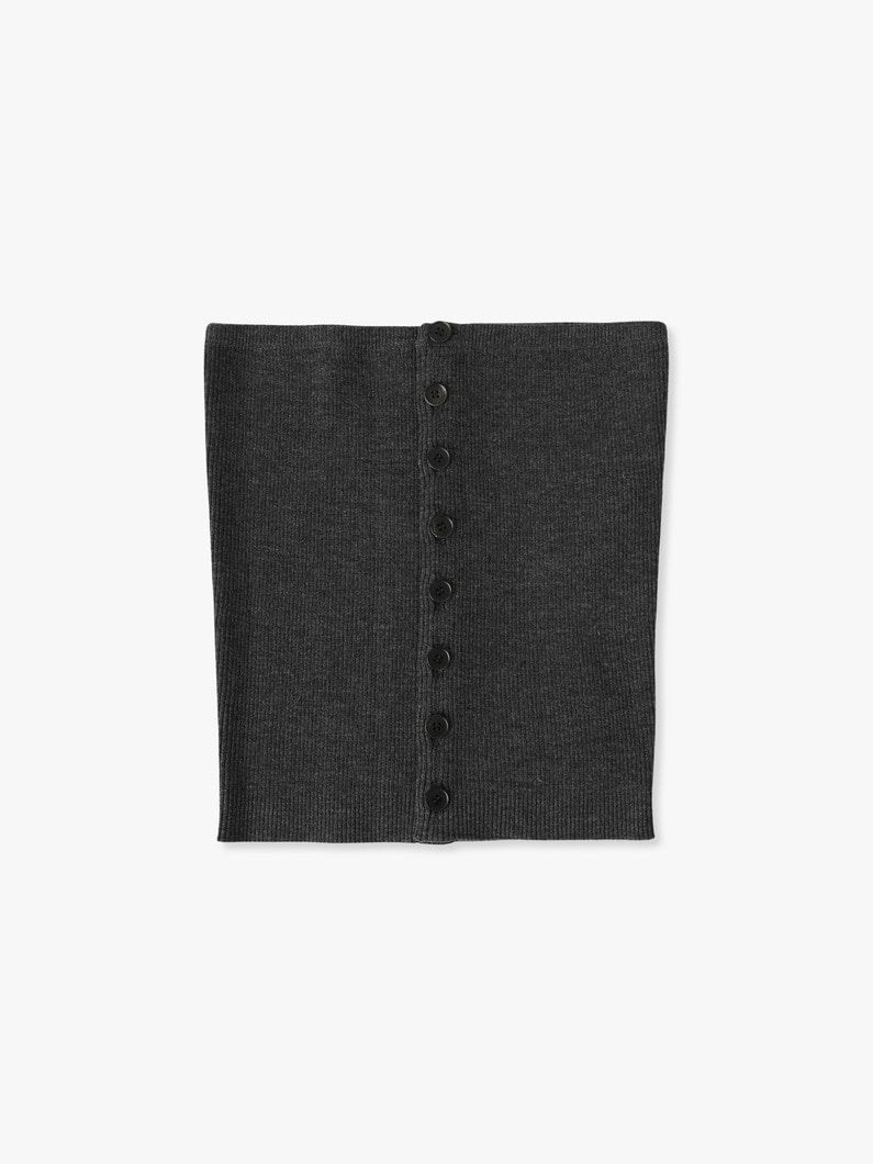 Super Fine Wool High Gauge Rib Knit Tube Top 詳細画像 charcoal gray