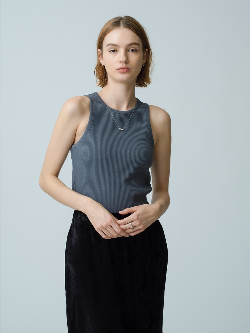 Rib Tank Top 詳細画像 charcoal gray 1