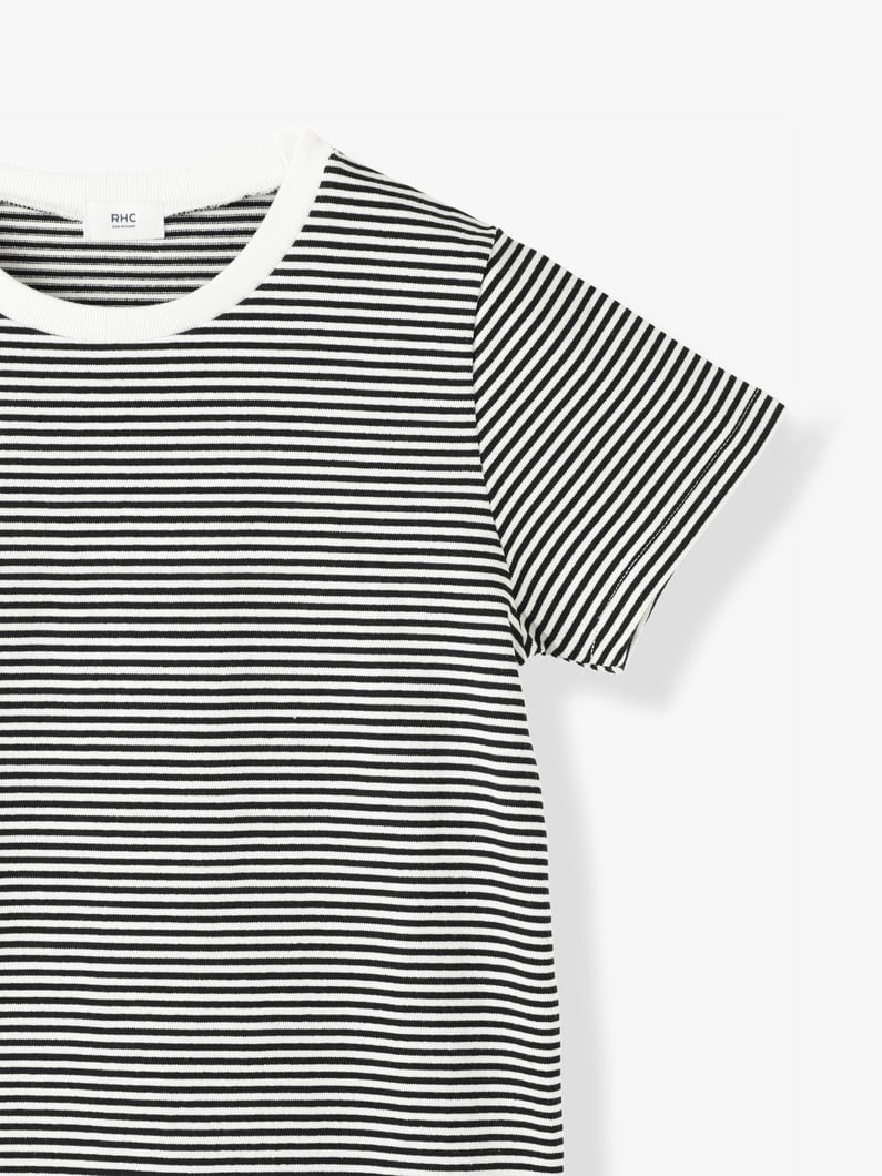 Striped Compact Tee 詳細画像 black 2