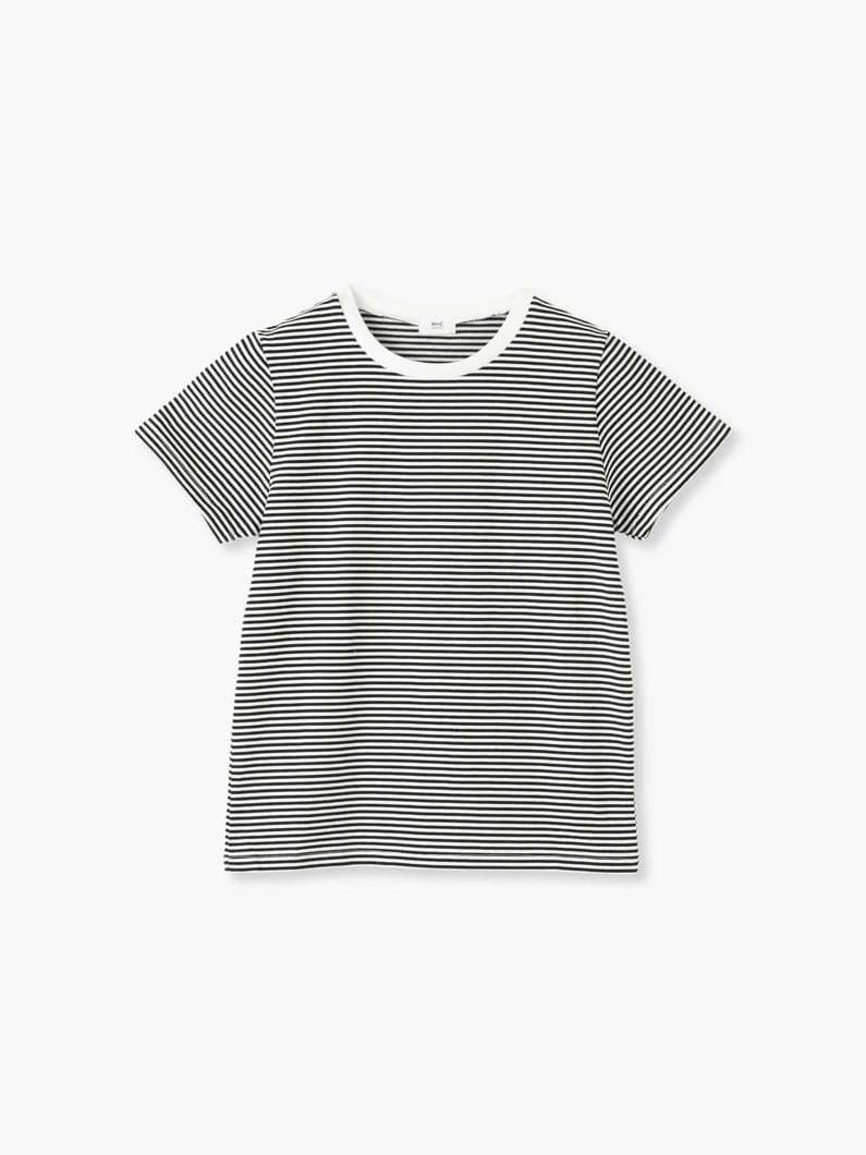 Striped Compact Tee 詳細画像 black 3