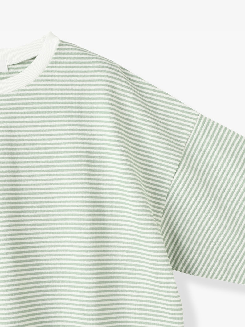 Striped Long Sleeve Big Tee 詳細画像 green 2