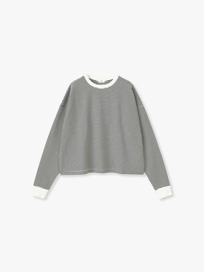 Striped Long Sleeve Big Tee 詳細画像 black 6