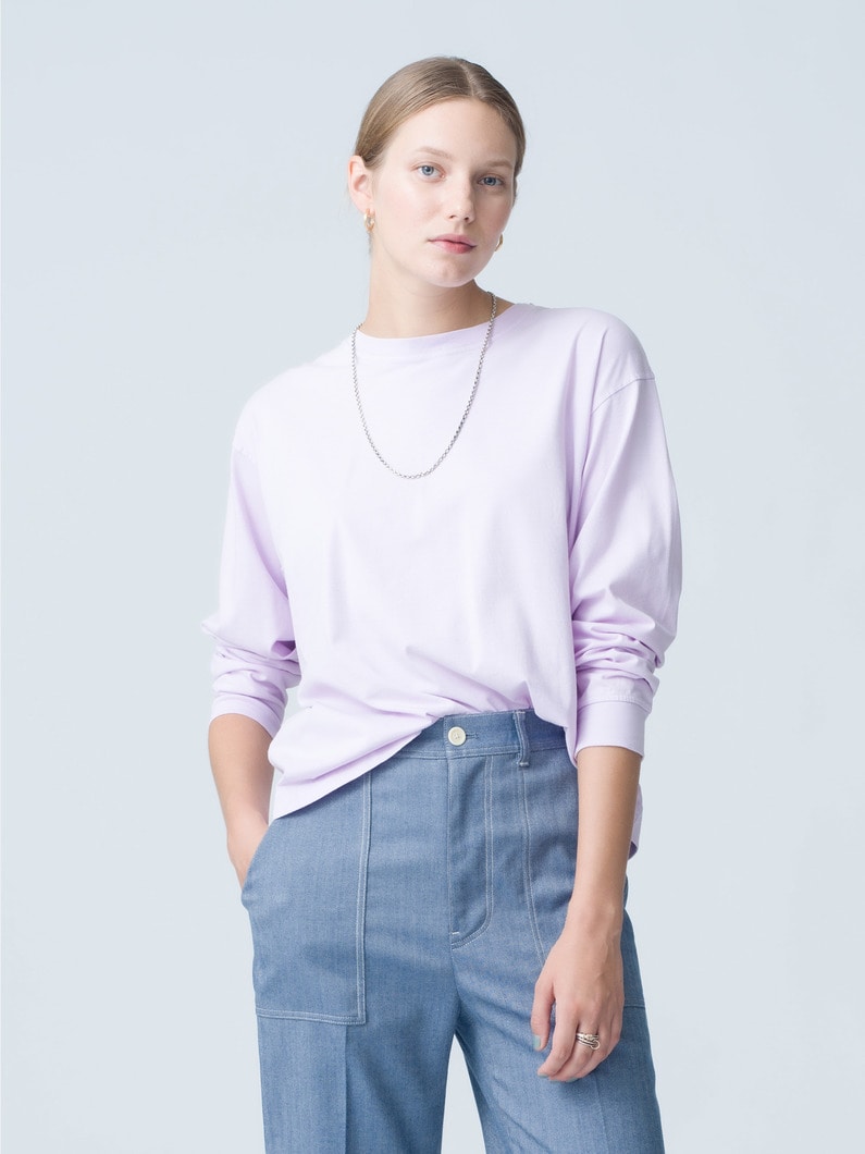 Organic Cotton Long Sleeve Tee 詳細画像 lavender