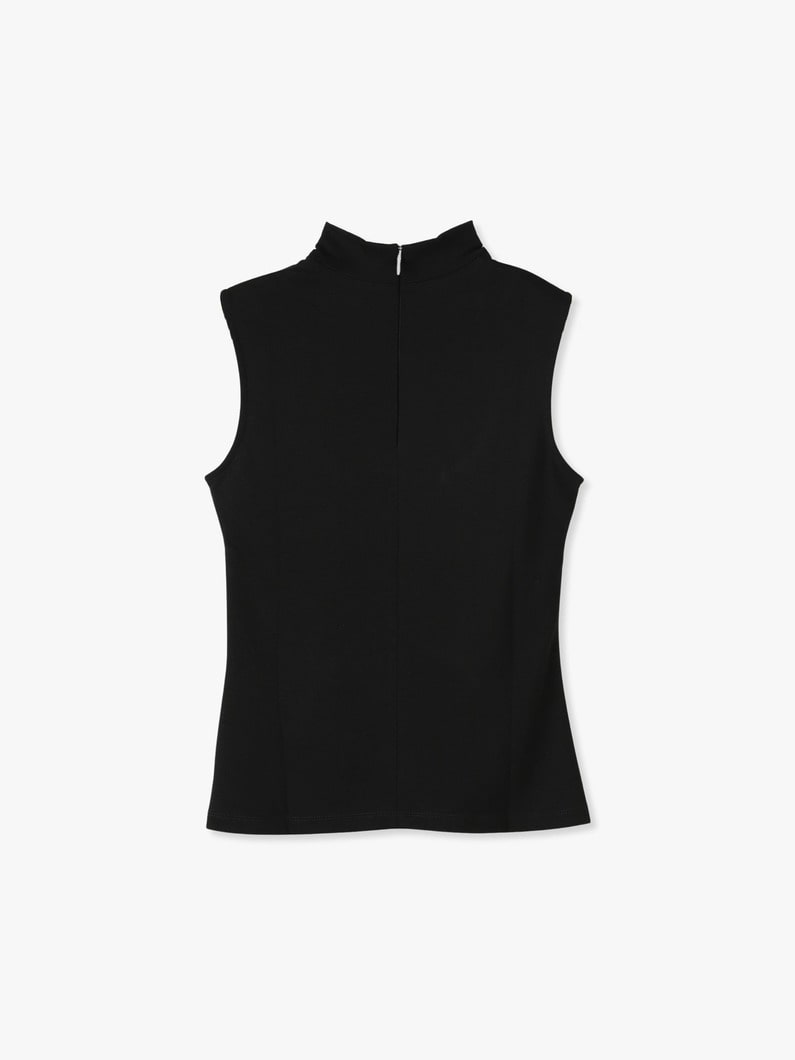 High Neck Sleeveless Top 詳細画像 black 1