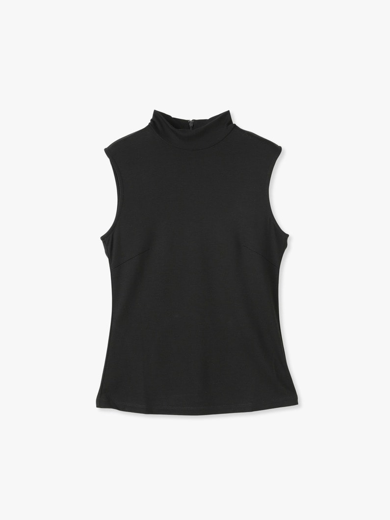 High Neck Sleeveless Top 詳細画像 black 3