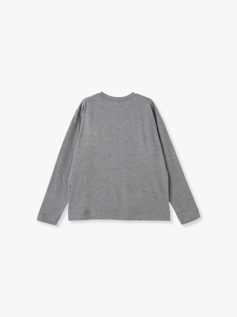 Wool Tubular Long Sleeve Tee 詳細画像 top gray 1