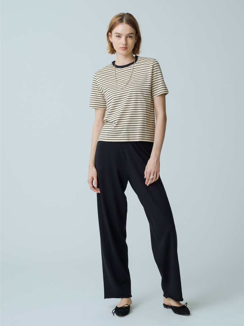 Organic Cotton Striped Tee 詳細画像 ivory 2