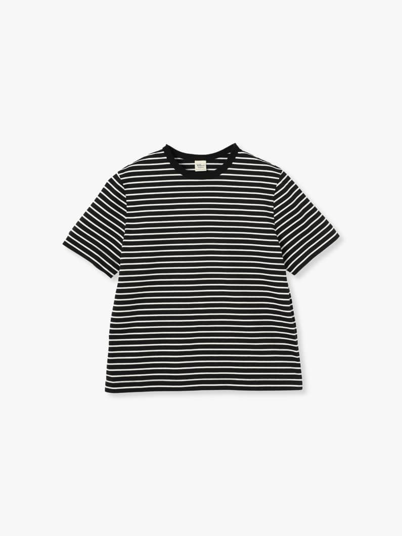 Organic Cotton Striped Tee 詳細画像 black