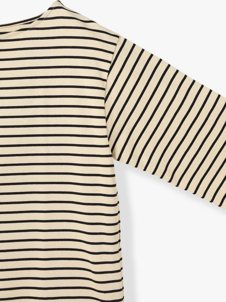 Organic Cotton Striped Long Sleeve Tee 詳細画像 ivory 2