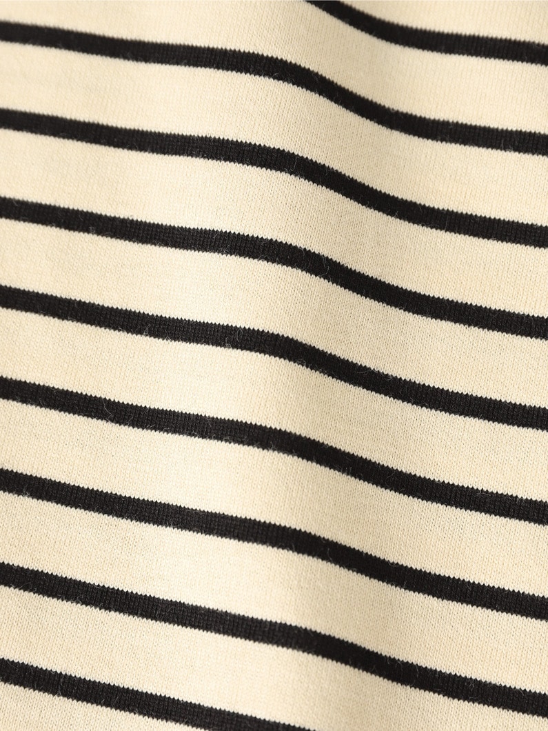 Organic Cotton Striped Long Sleeve Tee 詳細画像 black 3