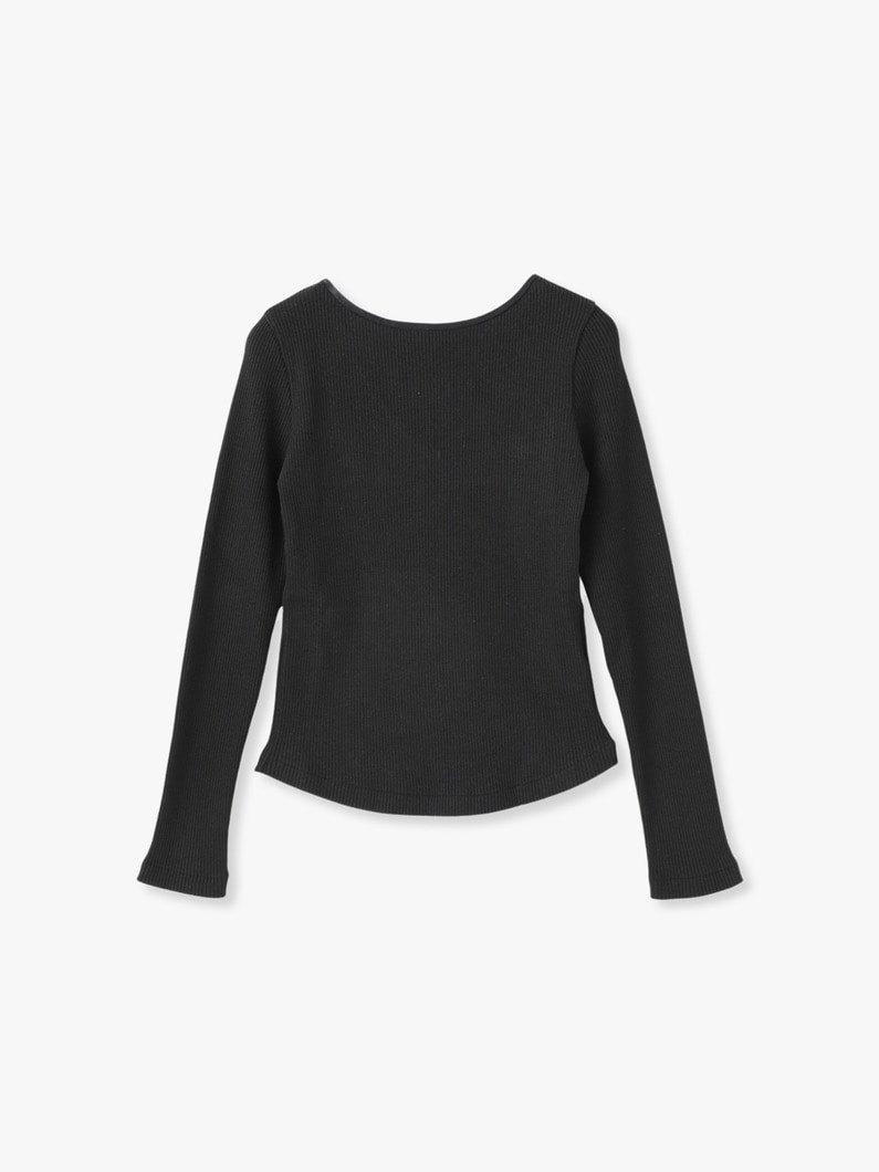 Cotton Rib Pullover 詳細画像 black