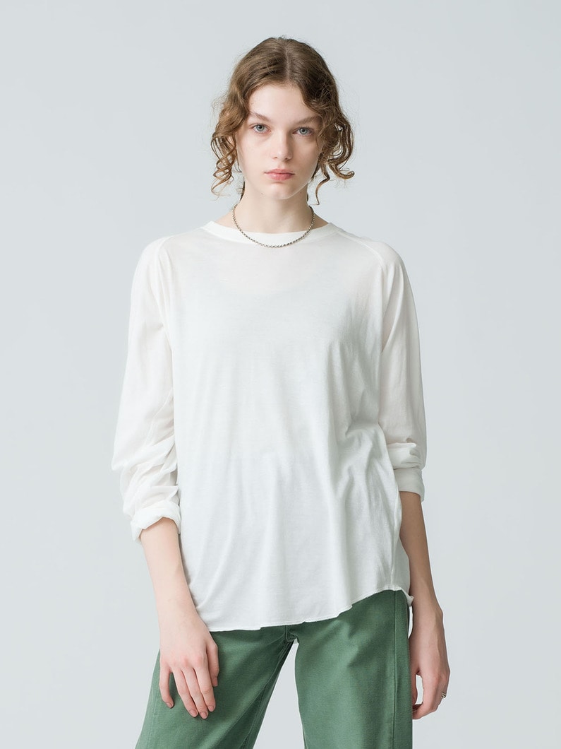 Sheer Long Sleeve Tee 詳細画像 white 1