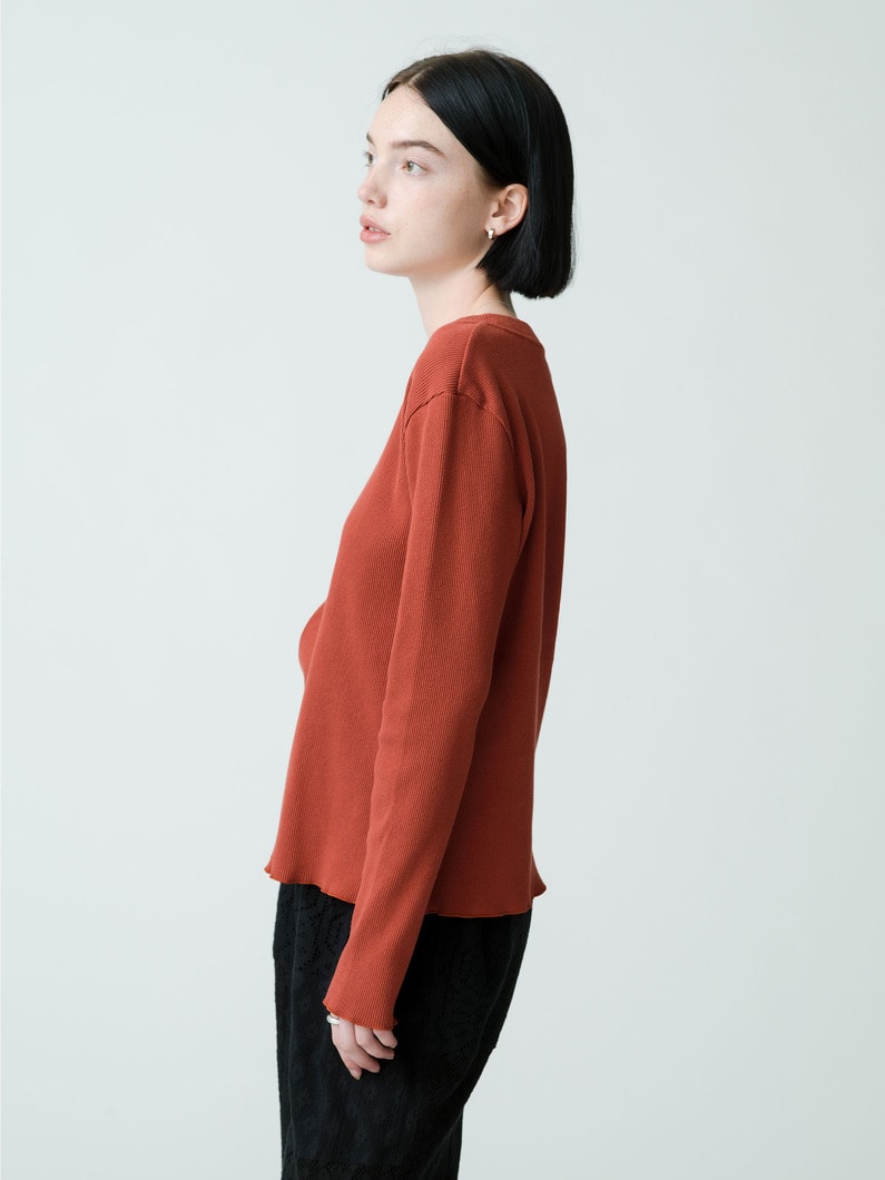 Supima Recycle Cotton Rib Pullover 詳細画像 terracotta 2