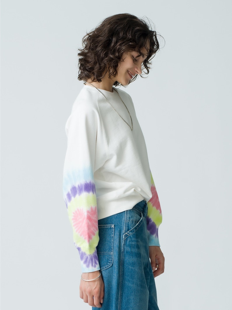 Heart Tie Dye Sweat Pullover 詳細画像 white 2