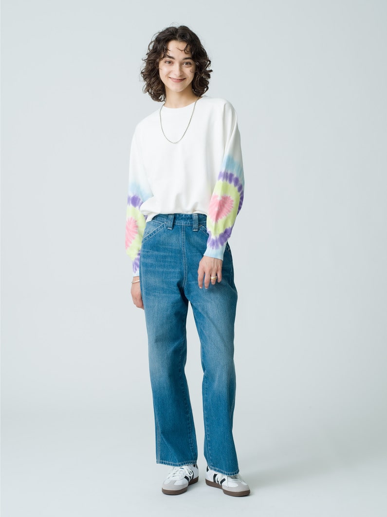 Heart Tie Dye Sweat Pullover 詳細画像 white 5