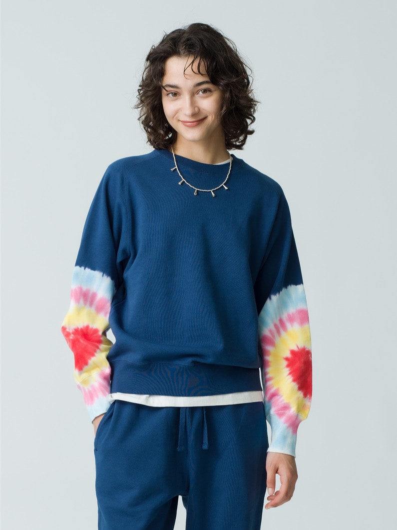 Heart Tie Dye Sweat Pullover 詳細画像 navy 1