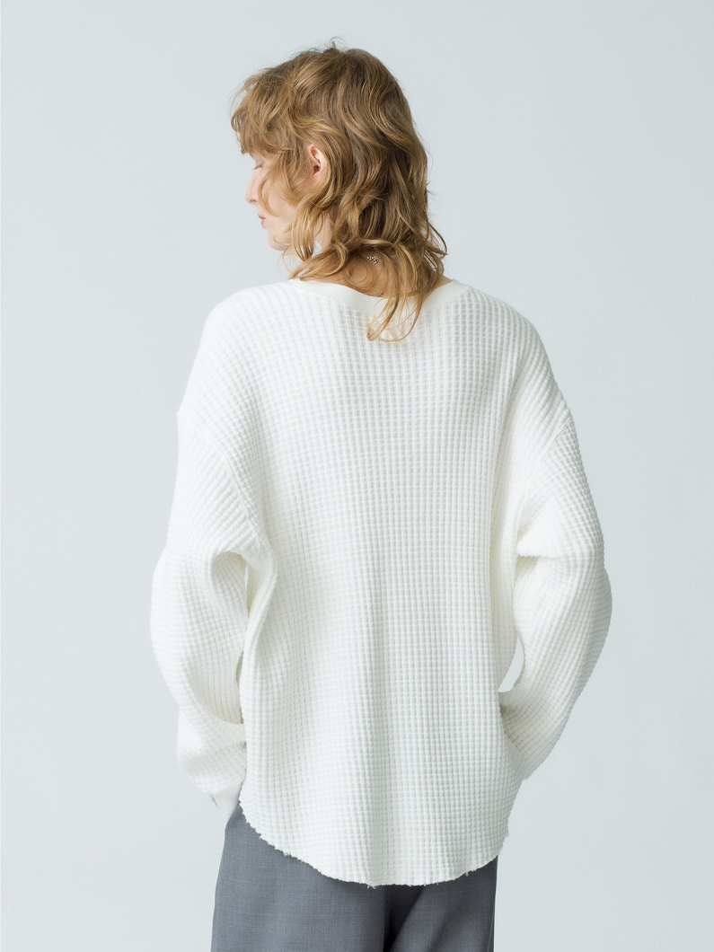 Big Waffle Pullover 詳細画像 white 2