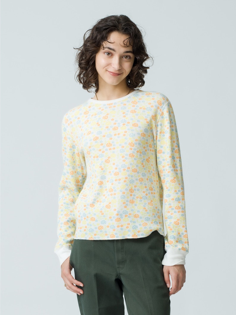 California Poppy Waffle Pullover 詳細画像 yellow 1