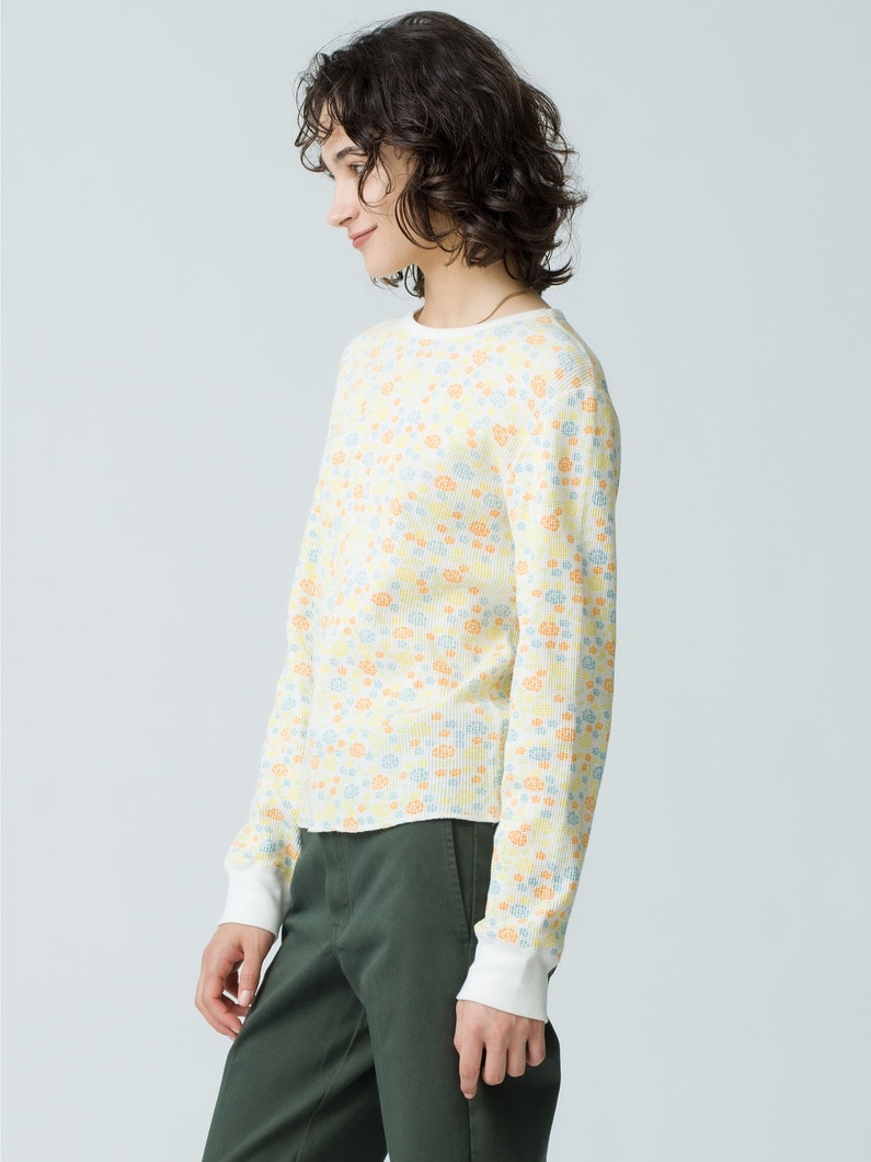 California Poppy Waffle Pullover 詳細画像 yellow 2