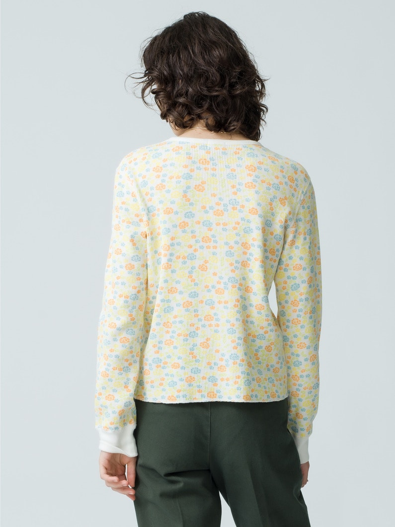 California Poppy Waffle Pullover 詳細画像 yellow 3