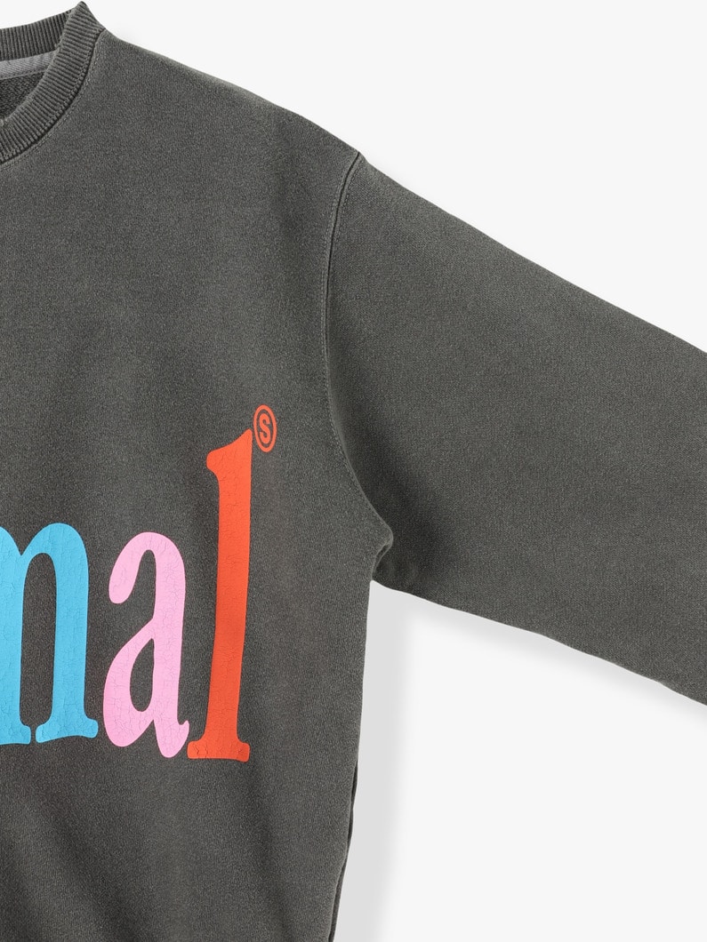 Animal Letter Sweat Pullover (white/black) 詳細画像 black 2